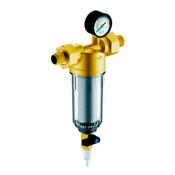 Магистральный фильтр Гейзер Бастион 112 с манометром для холодной воды 1/2 - Фильтры для воды - Магистральные фильтры - Магазин электрооборудования для дома ТурбоВольт